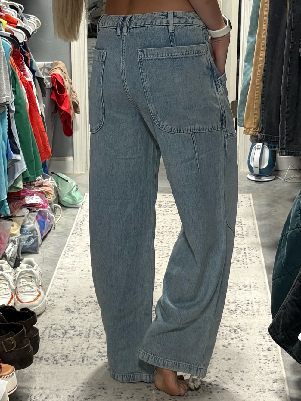 Free People We The Free Love Language Pull-On Jeans - Picture 5 of 9